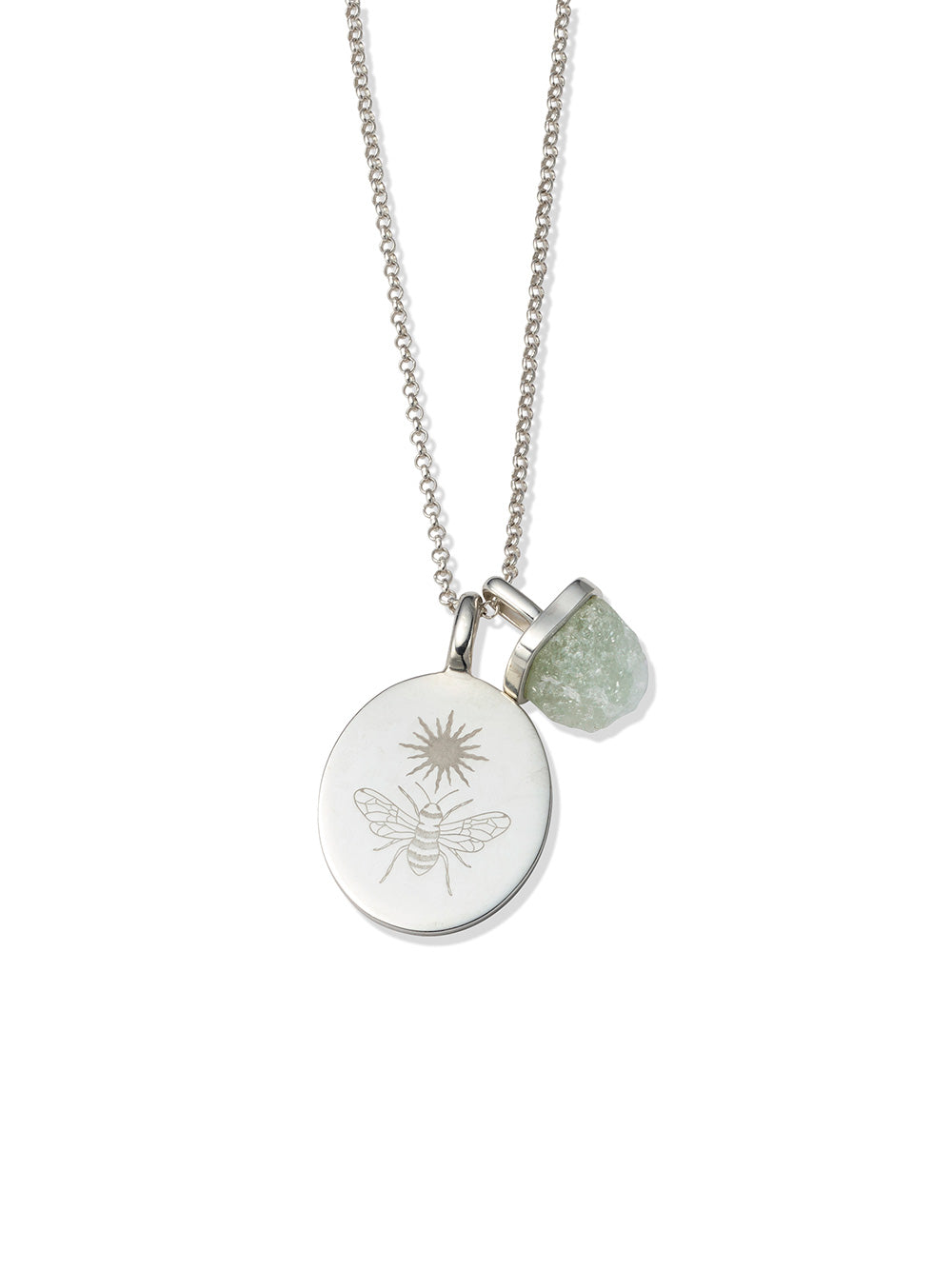 Confidence + Abundance Necklace | KKJ x Dreamy Moons | green aventurine