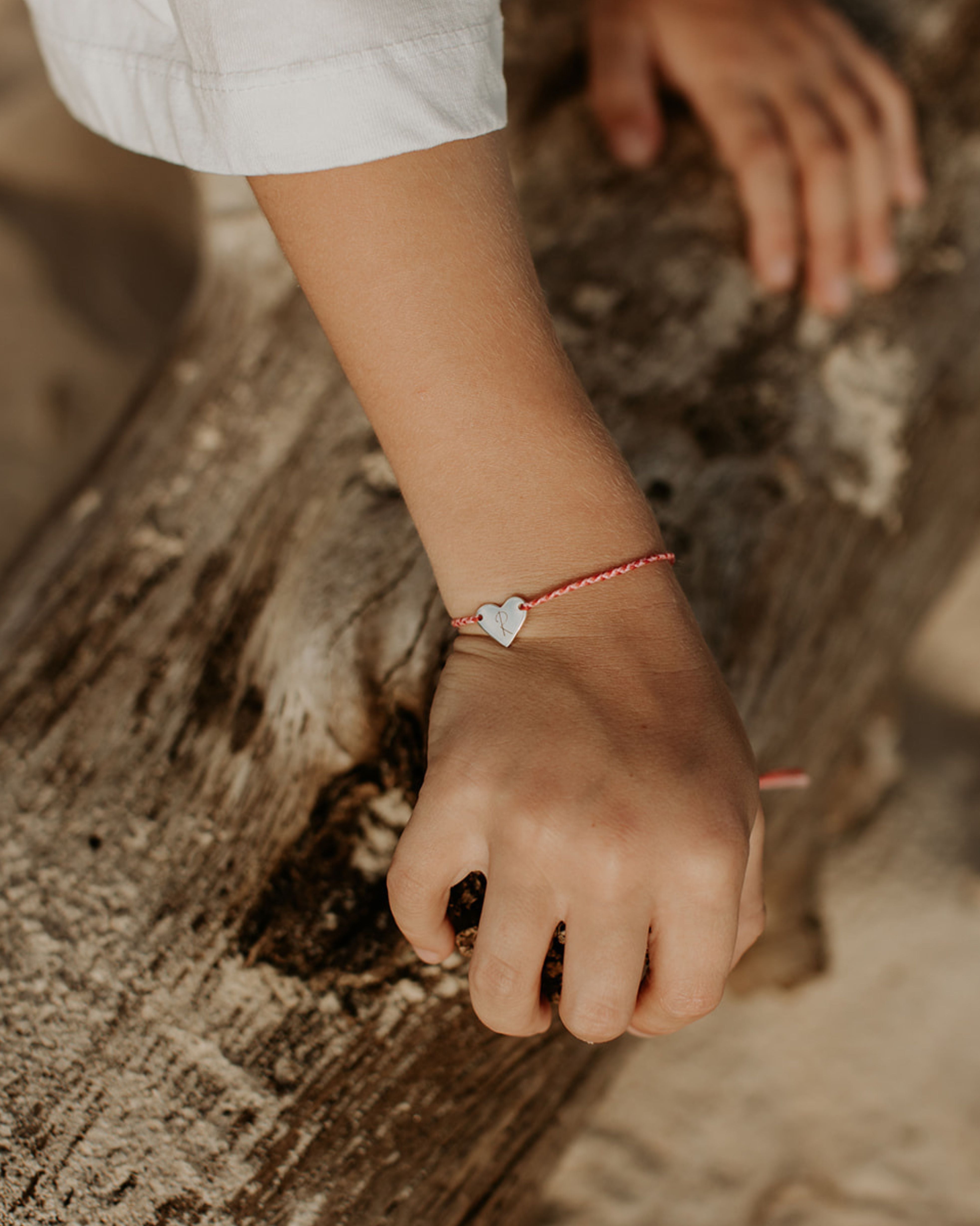 hold me close heart plaque cotton bracelet with herkimer quartz | engravable