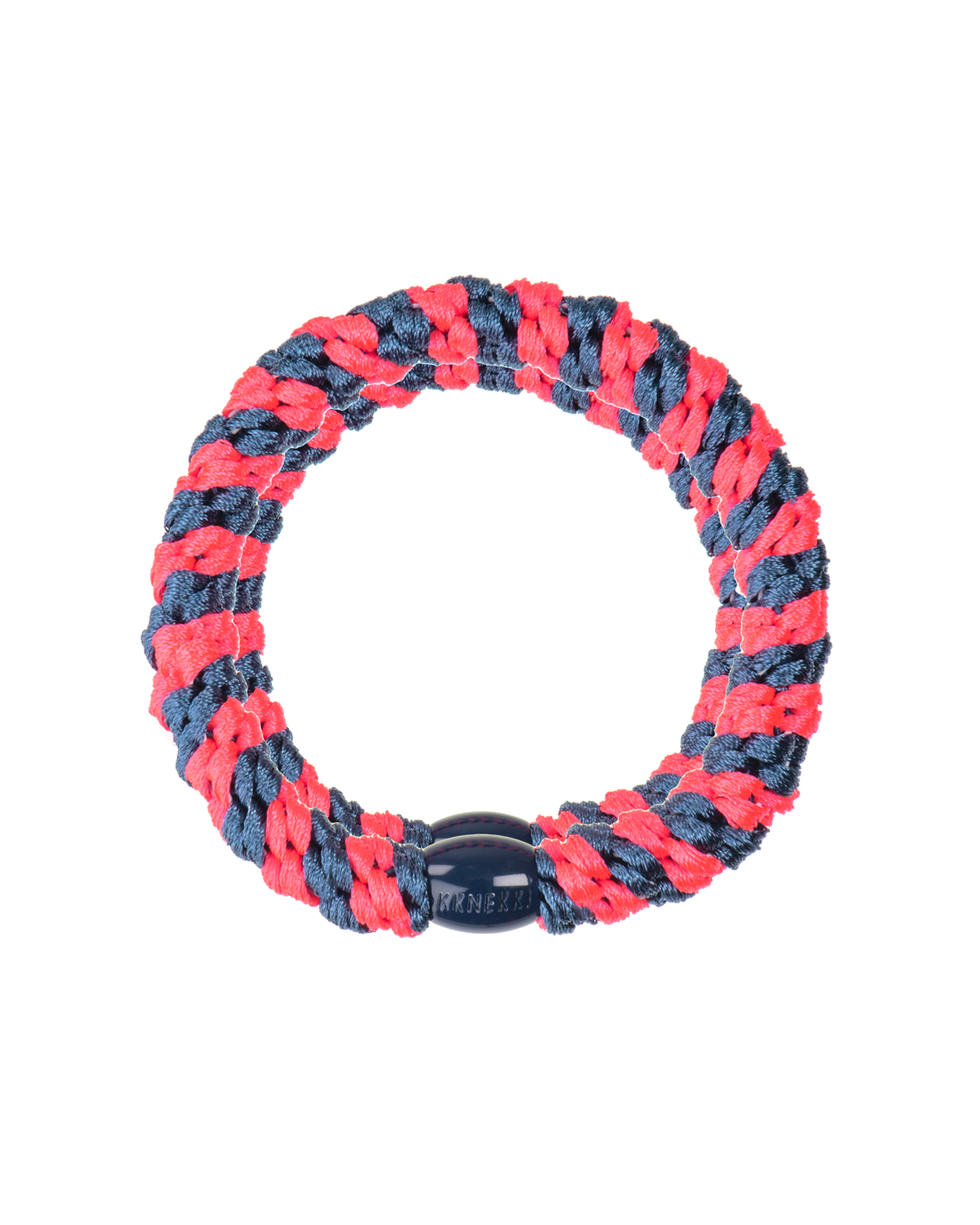 KKNEKKI hair elastics Indigo Neon Pink Stripe