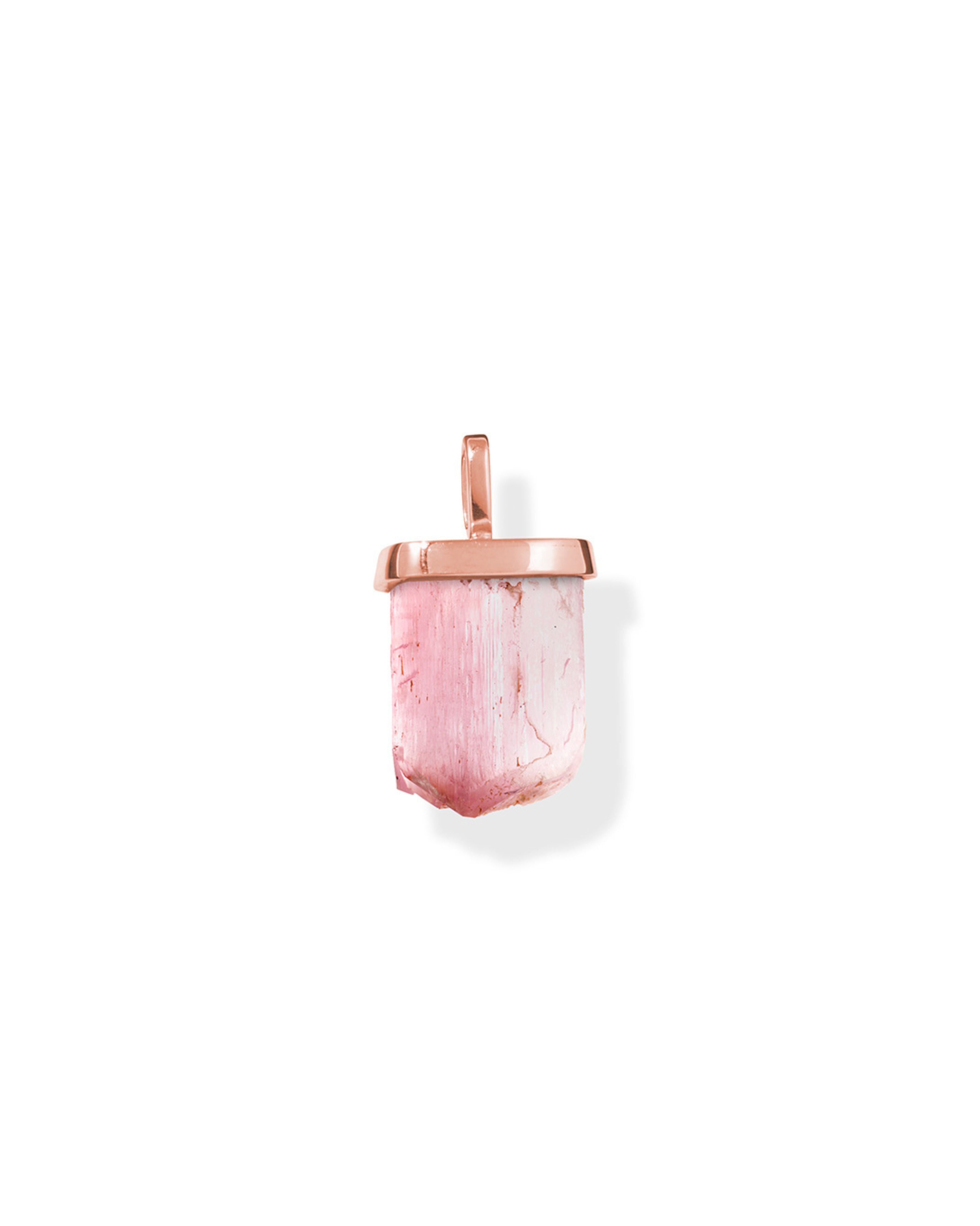 raw crystal necklace charm | kunzite