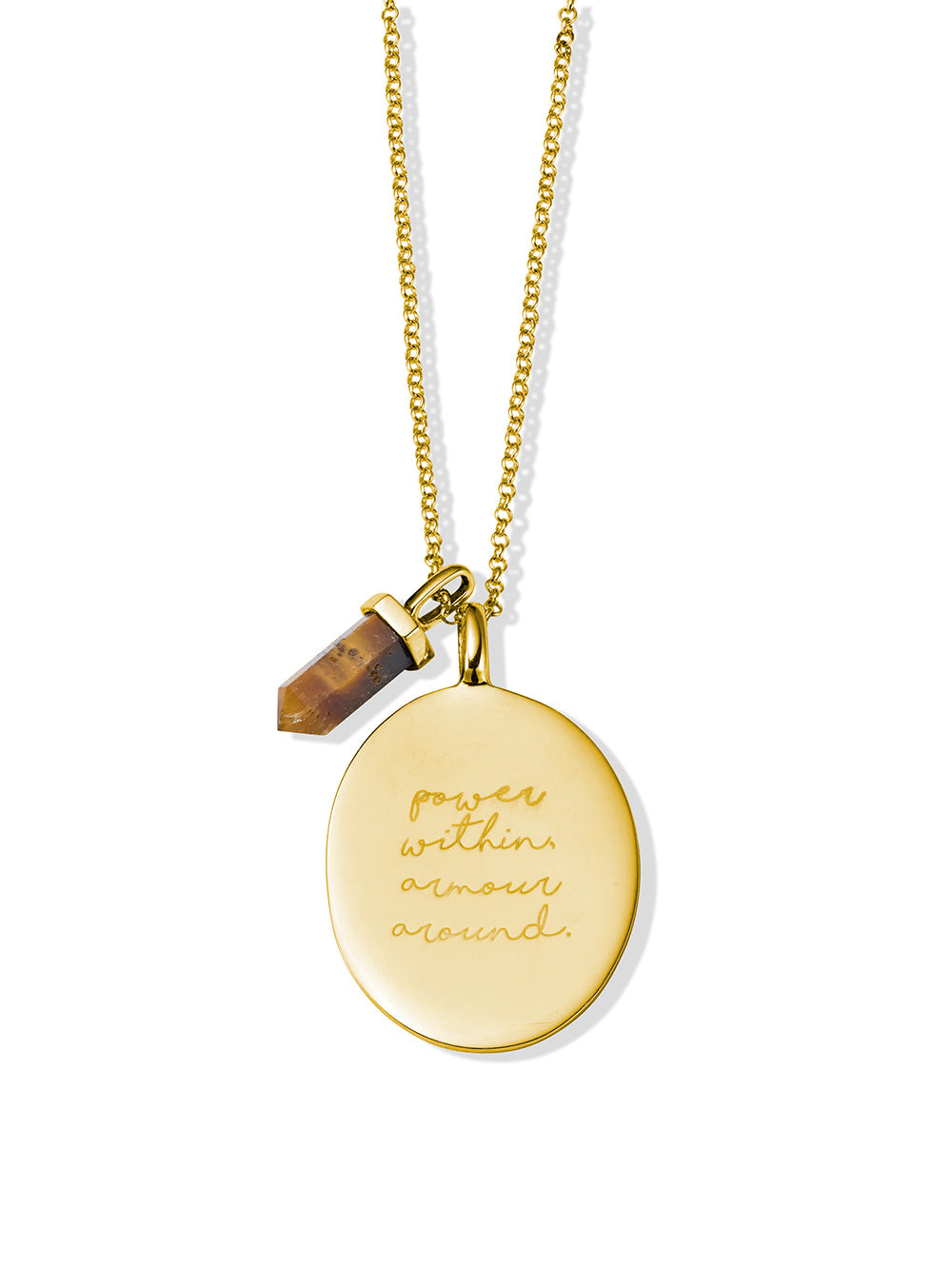 Strength + Courage Necklace | KKJ x Dreamy Moons | tigers eye