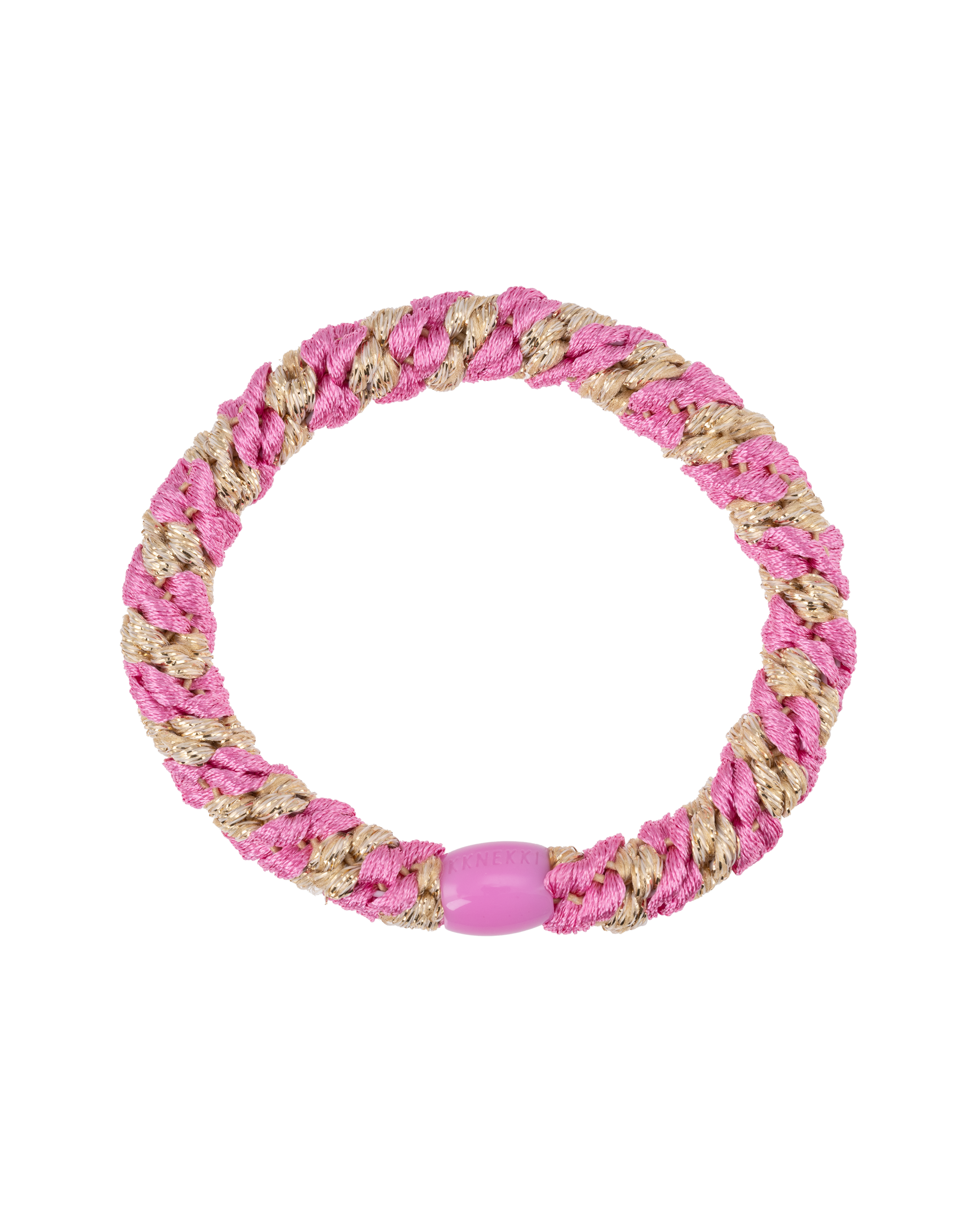 KKNEKKI hair elastics Bubble Gum Beige Glitter Stripe