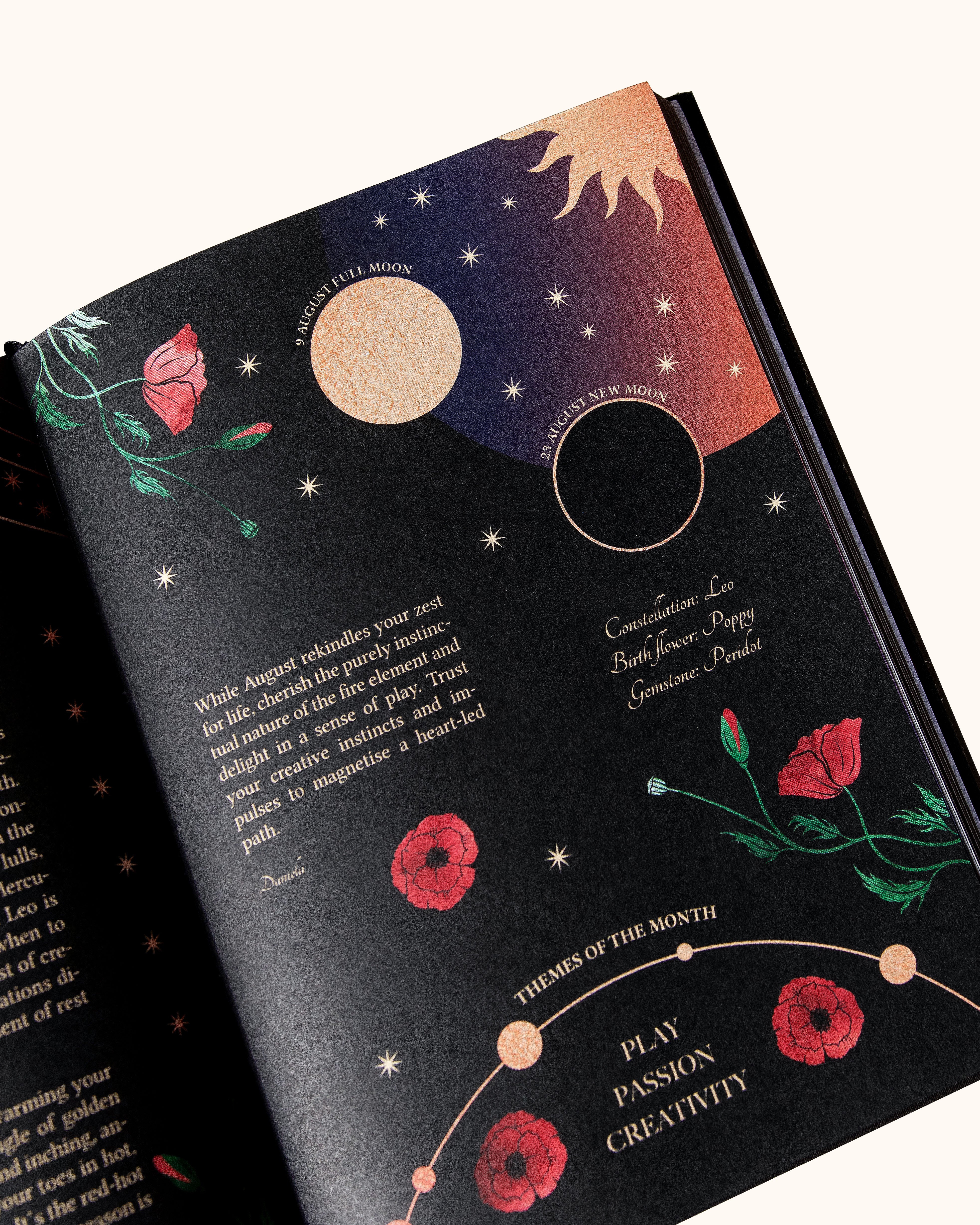 2025 year of growth book | dreamy moons | black