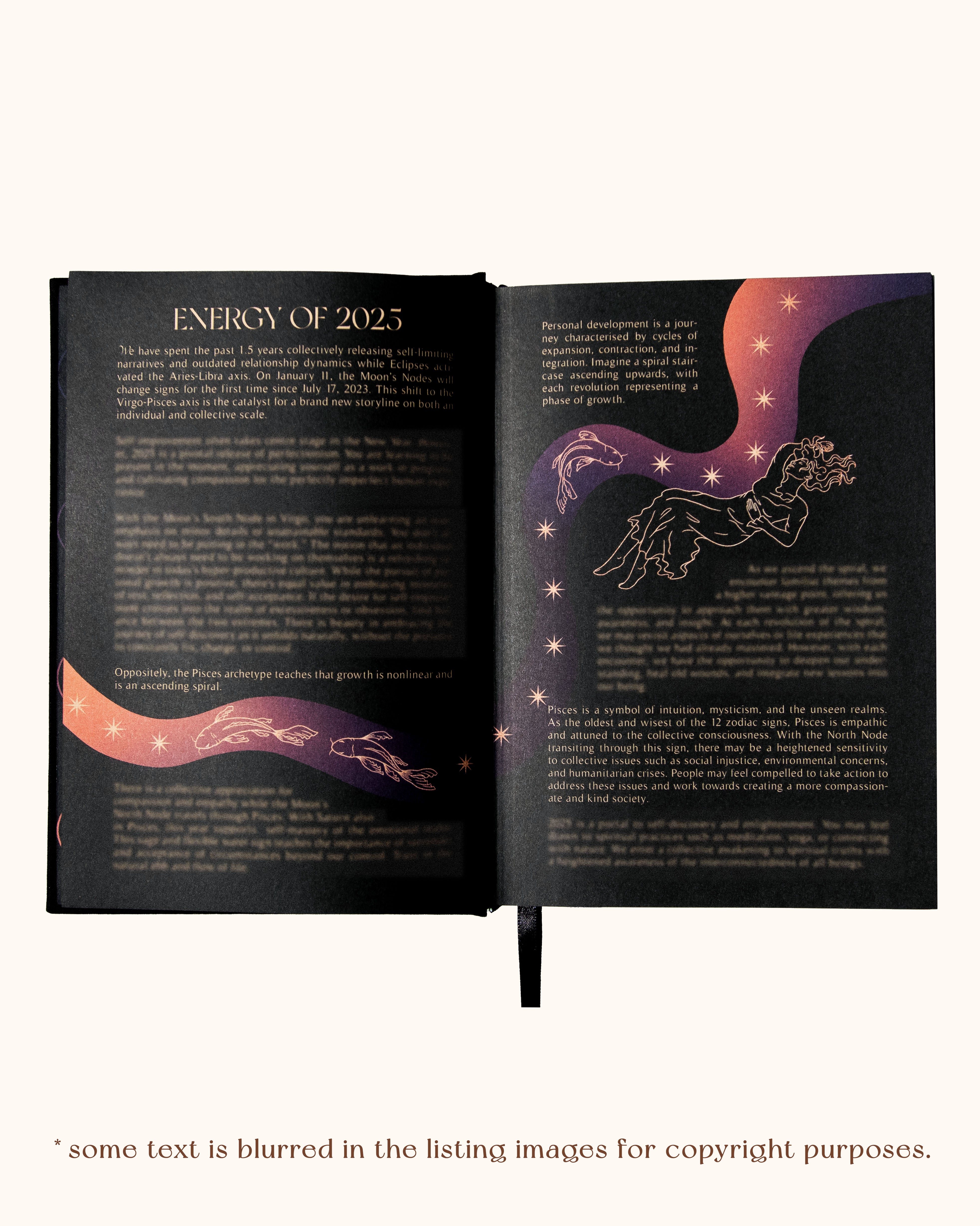 2025 year of growth book | dreamy moons | black