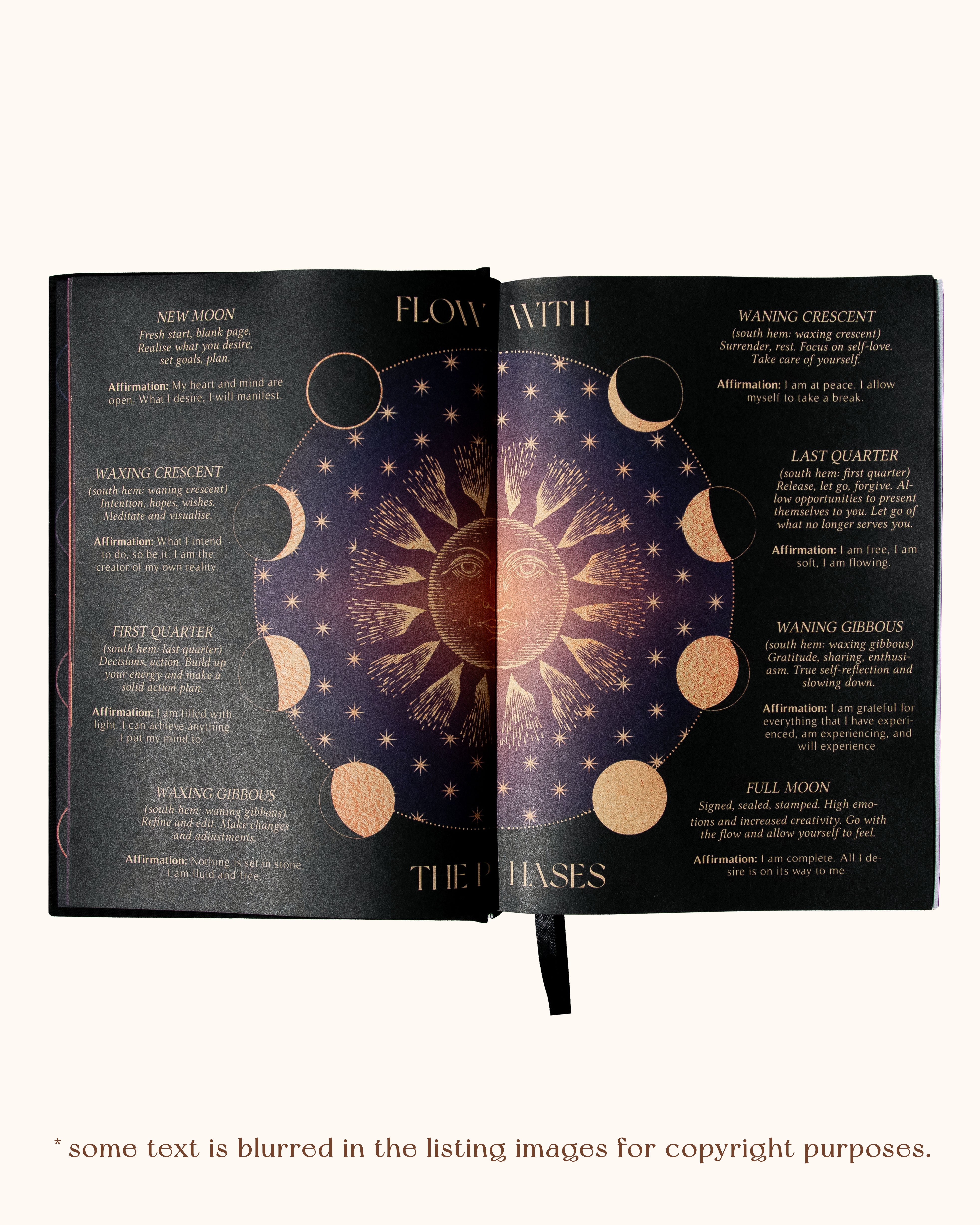 2025 year of growth book | dreamy moons | black